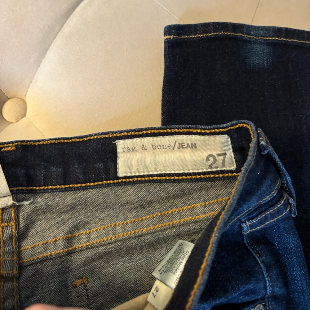 Rag & Bone Dark Wash Indigo Skinny Jeans - Size 27 - Picture 2 of 4